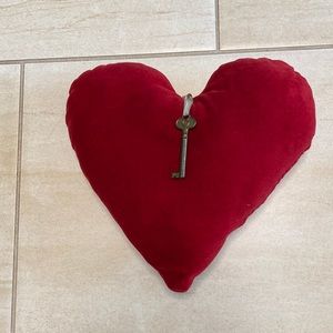 Red Velvet Heart Pillow